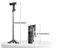 Mini Grip Quadripod with Bluetooth Remote – Portable Tripod Stand for Phone & Vlogging 📸